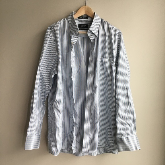 5/$15 Nordstrom Regular Fit Wrinkle Free‎ Striped Button - Picture 1 of 4